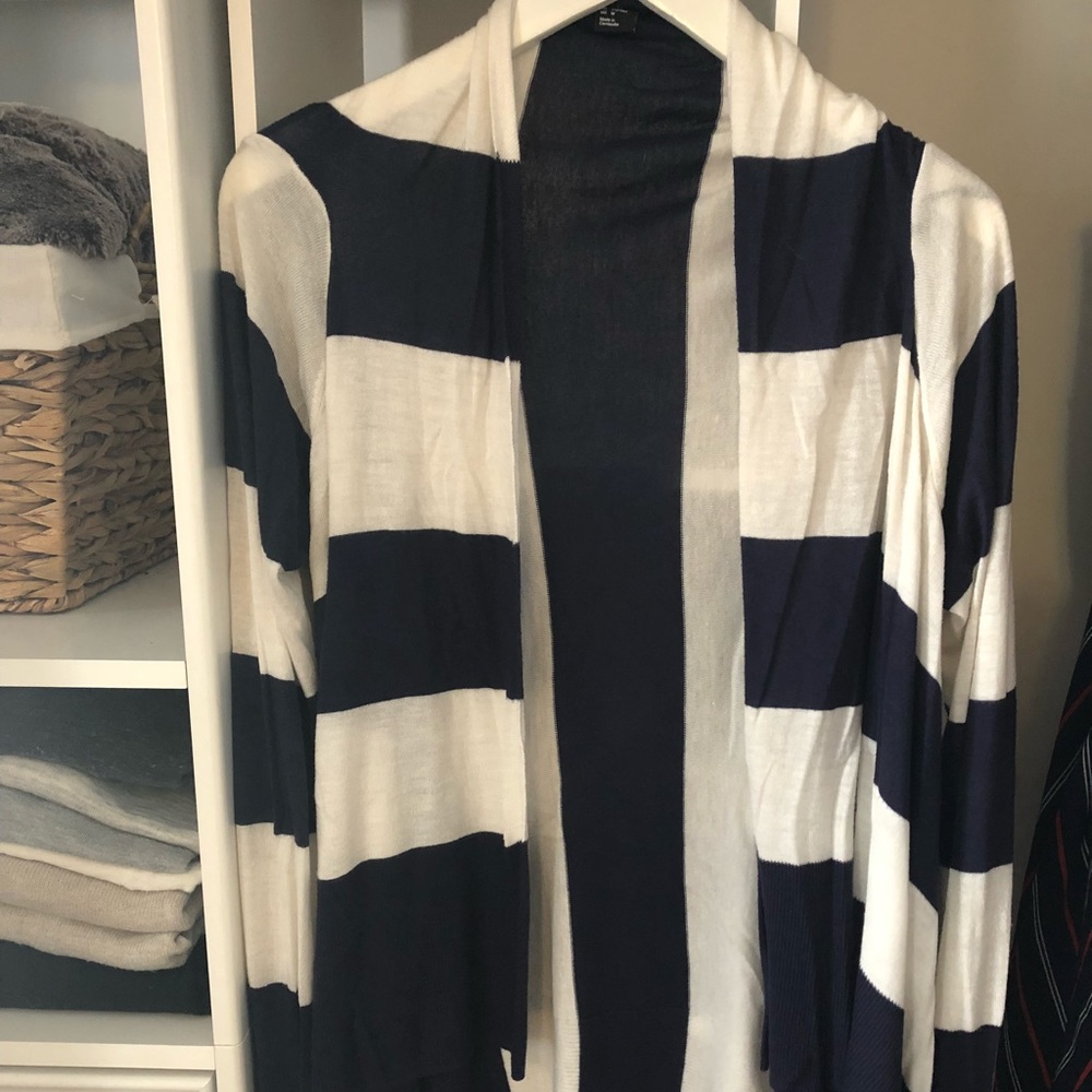 H&M Cardigan w/ Blue and White Stripes